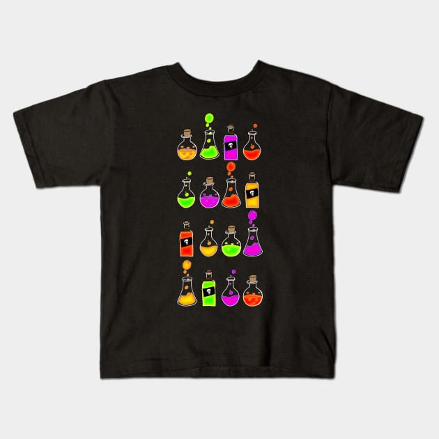 Potion Pattern Kids T-Shirt by lucafon18